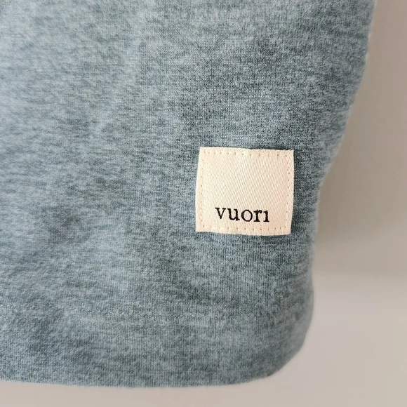 Vuori Elevation Racerback Crop Tank - Smoke Blue Heather? - Size Small - VW1210 - Picture 3 of 6